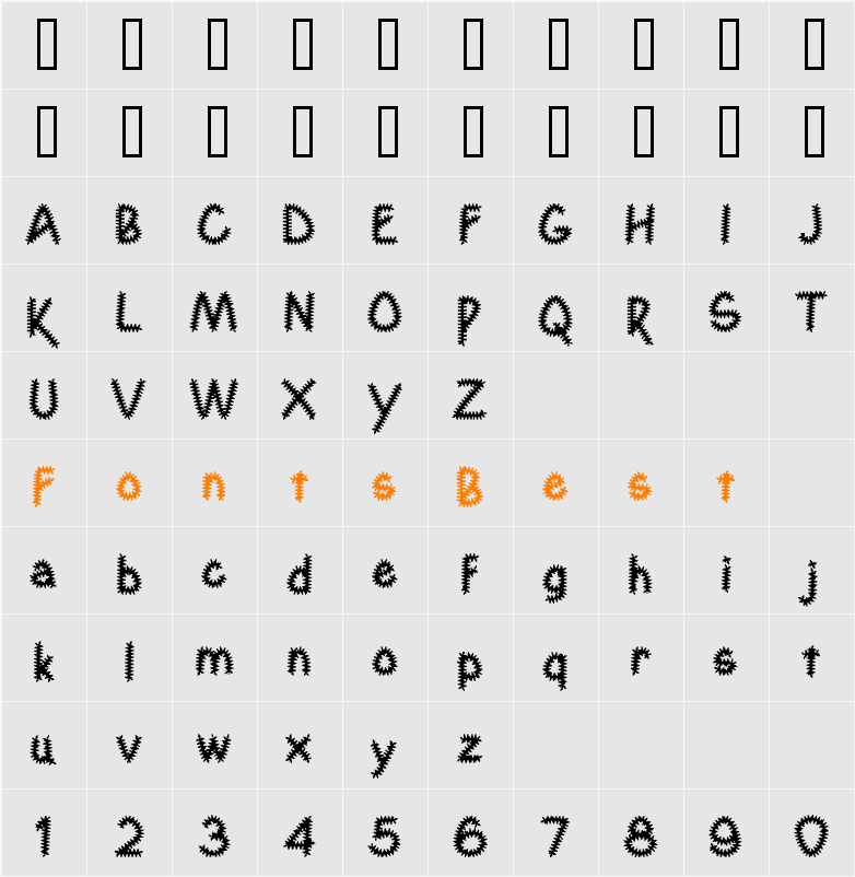 YahoschWormy Character Map