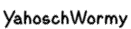 YahoschWormy Font Image