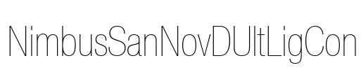 NimbusSanNovDUltLigCon Font Image