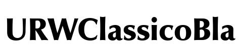 URWClassicoBla Font Image