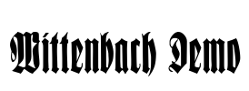 Wittenbach Demo Font Image