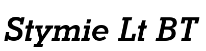 Stymie Lt BT Font Image