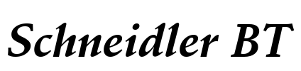 Schneidler BT Font Image