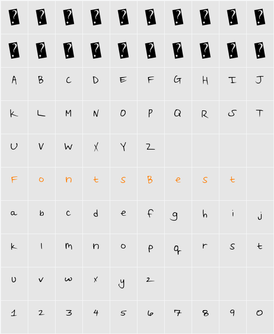 ReaganaldScript Character Map