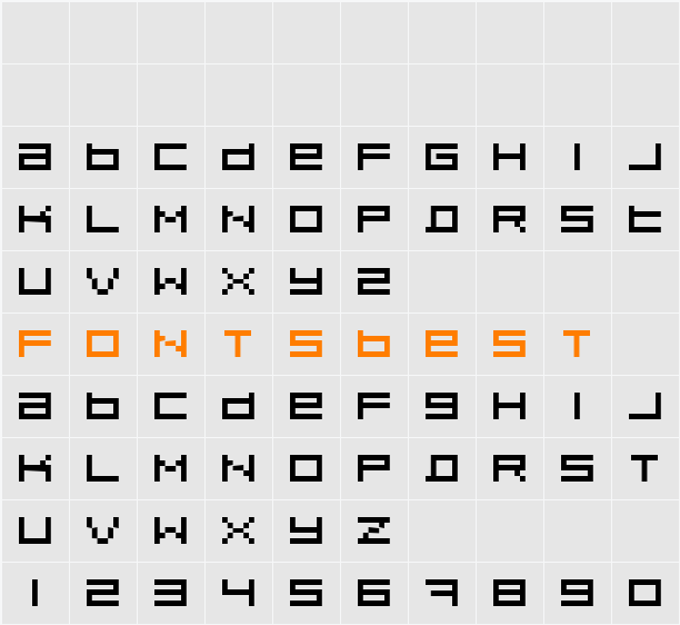 Pixeldust Character Map