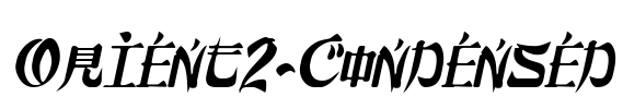 Orient2-Condensed Font Image