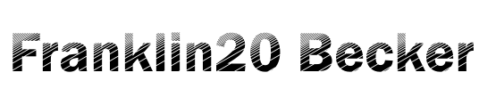 Franklin20 Becker Font Image