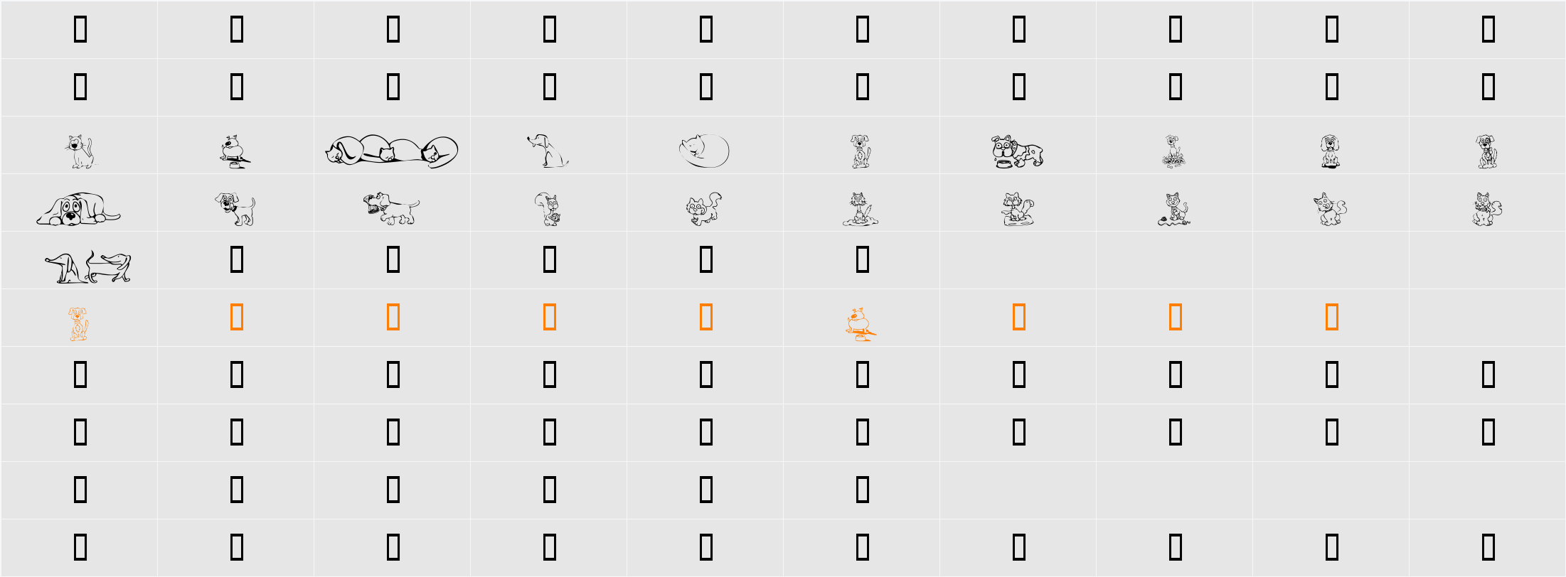 KR Backyard Scraps Character Map