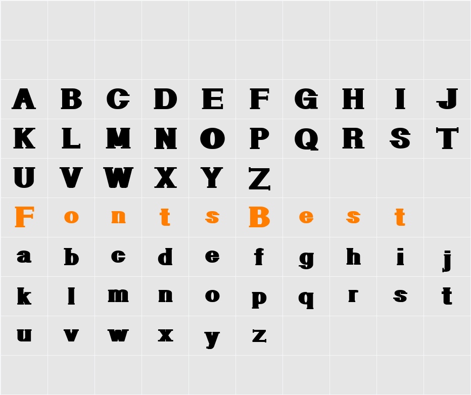 GeometricSerif Character Map
