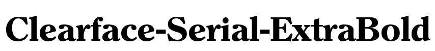 Clearface-Serial-ExtraBold Font Image