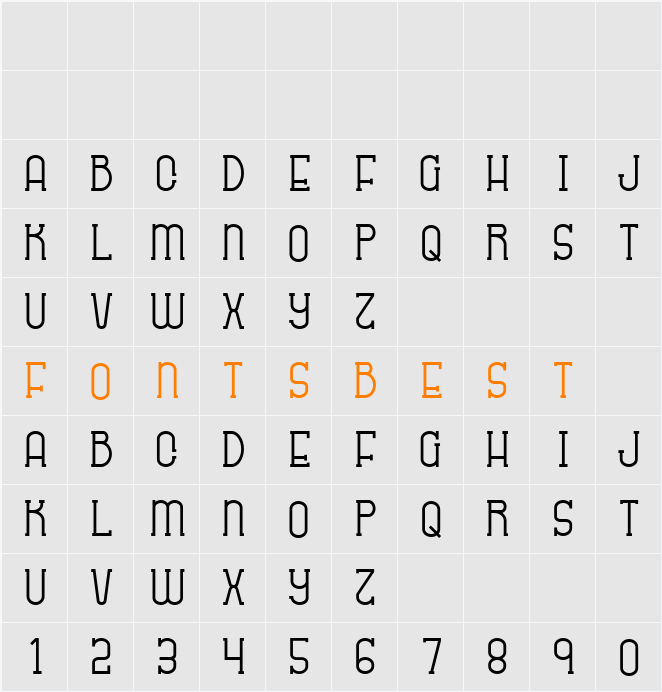 SABITYPE Character Map