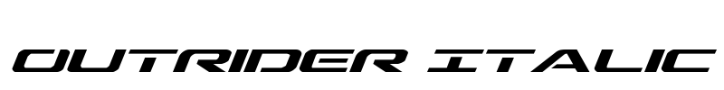 Outrider Italic Font Image