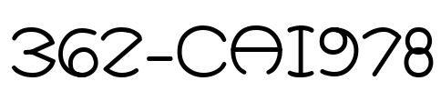 362-CAI978 Font Image