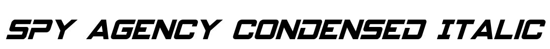 Spy Agency Condensed Italic Font Image