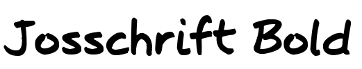 Josschrift Bold Font Image