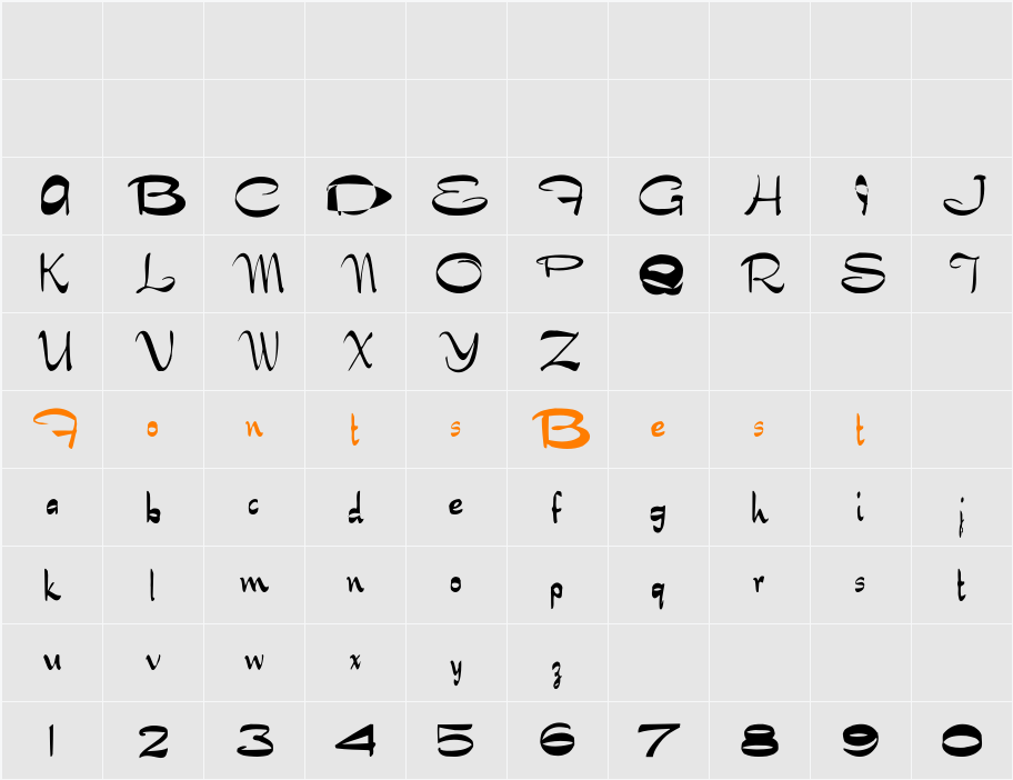 NewSymbolFont4 Character Map