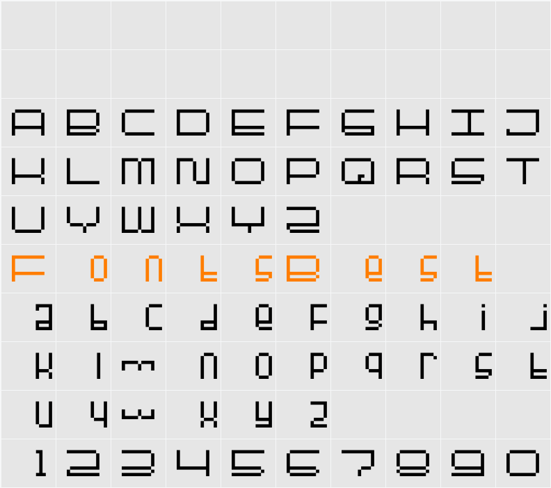 FULLERBTMP Character Map