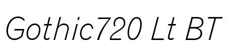 Gothic720 Lt BT