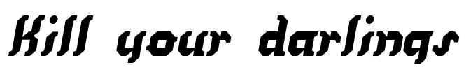 Kill your darlings Font Image