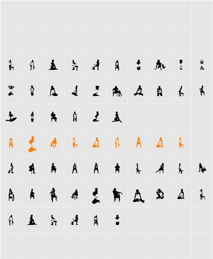 WomanSilhouettes Character Map