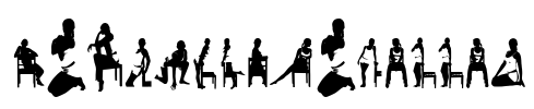 WomanSilhouettes Font Image