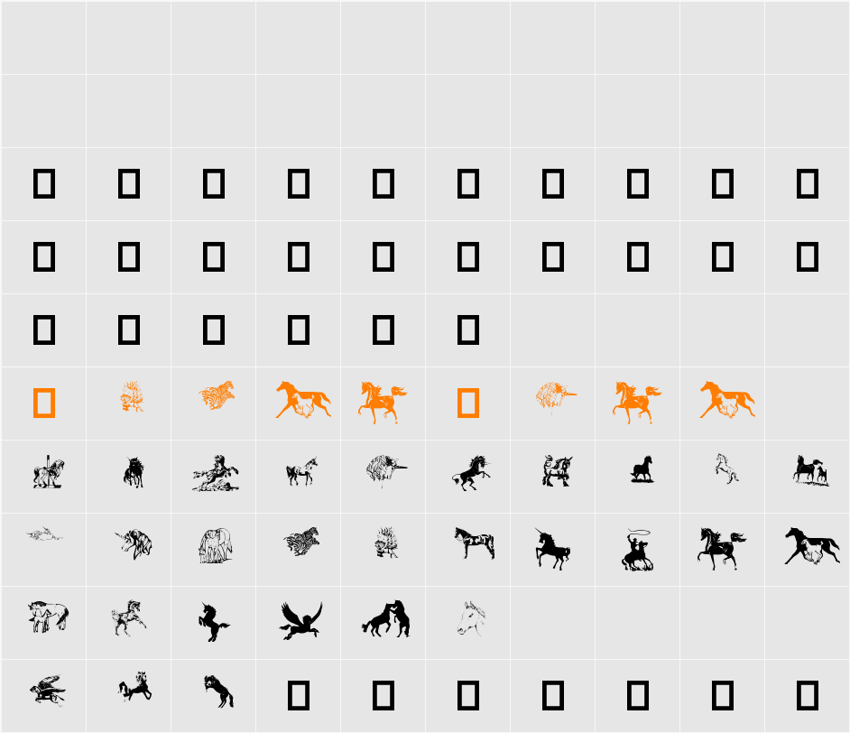 Equestrian by Darrian Character Map