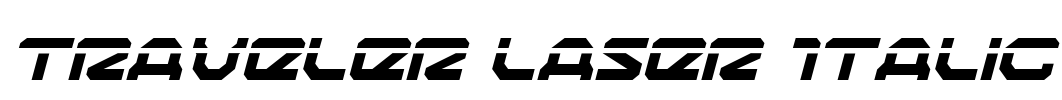 Traveler Laser Italic Font Image