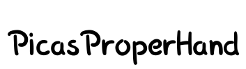 PicasProperHand Font Image