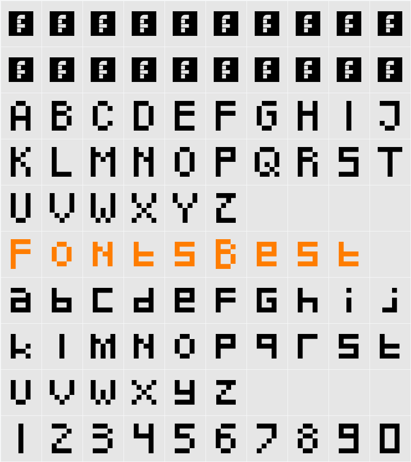 Pixeled Character Map