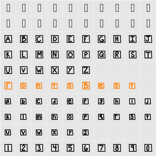 KBChatterBox Character Map