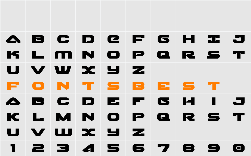 Skyhawk Expanded Character Map