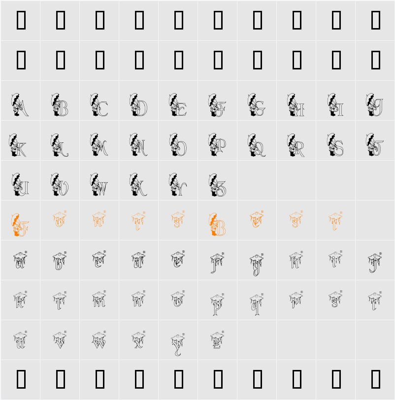 KGRAIN2 Character Map