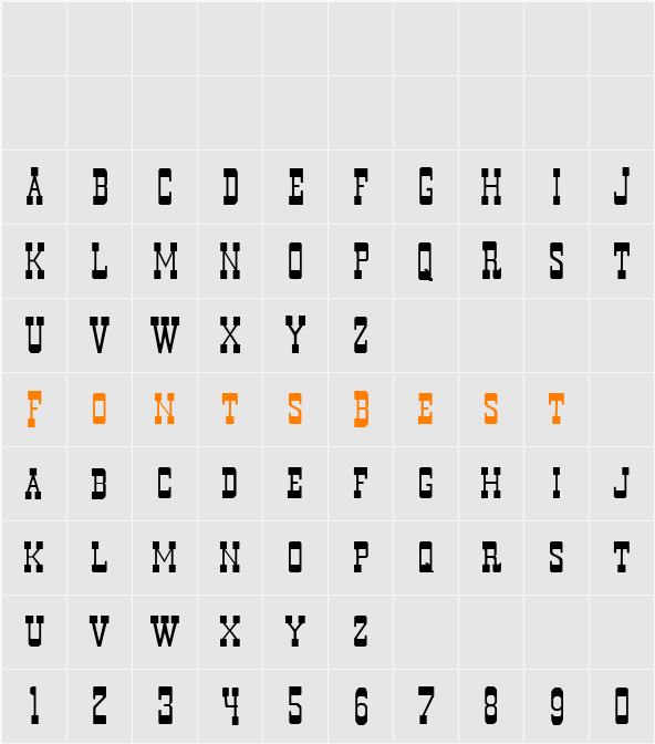 Decree Thin Character Map