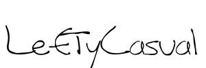 LeftyCasual Font Image