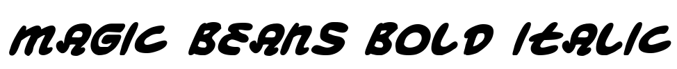 Magic Beans Bold Italic Font Image
