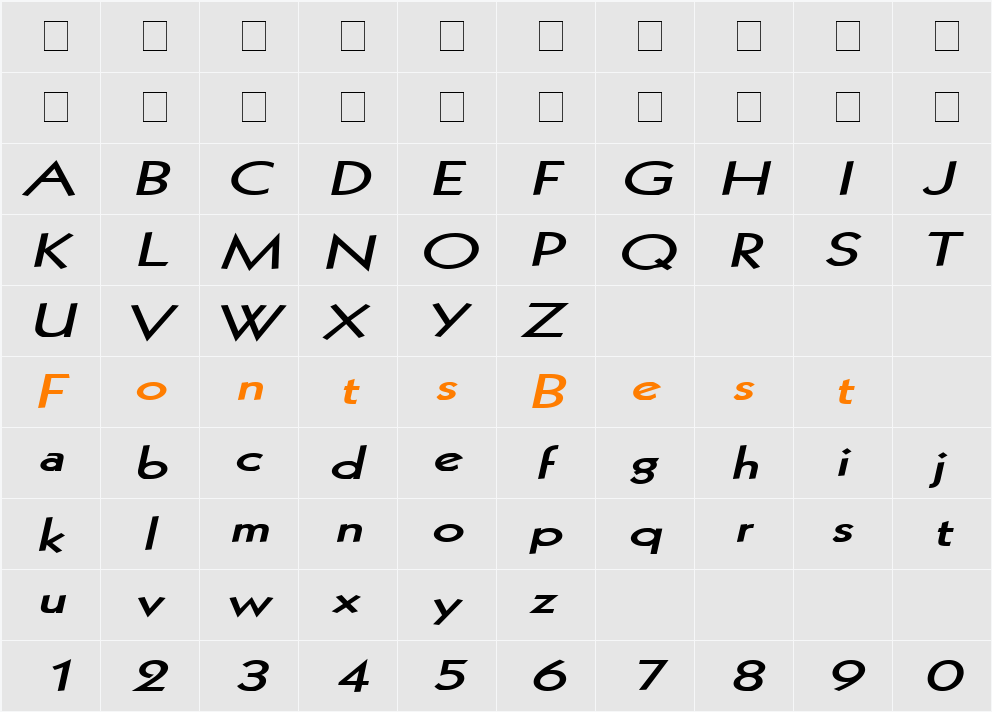 Geo 112 Extended Character Map