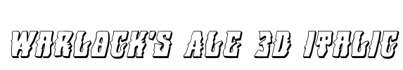 Warlock's Ale 3D Italic