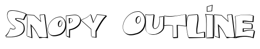 Snopy Outline Font Image