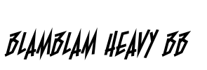 BlamBlam Heavy BB  Font Image