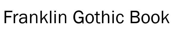 Franklin Gothic Book Font Image