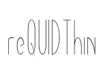 reQUIDThin Font Image