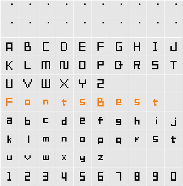 SP Abit 03 Character Map