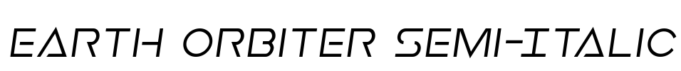 Earth Orbiter Semi-Italic Font Image