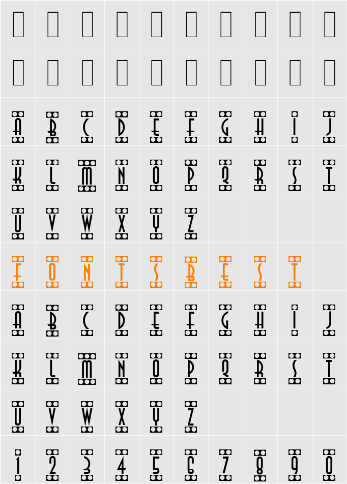 Showtime Character Map