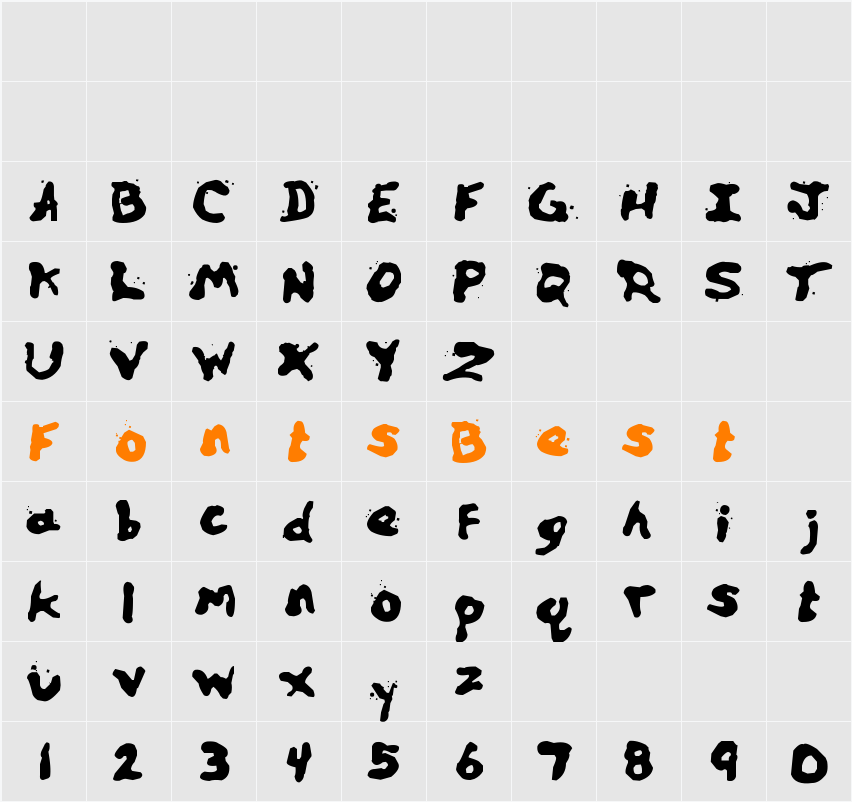 Zill Spills Character Map