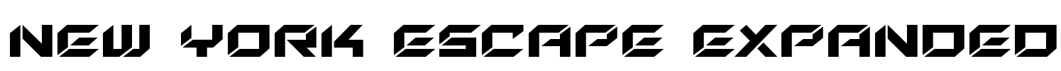 New York Escape Expanded Font Image