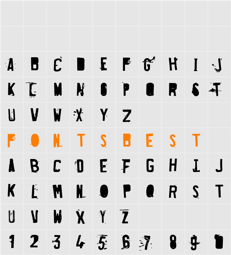 Fucked Plate Character Map