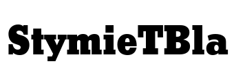 StymieTBla Font Image