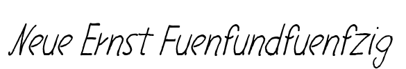 Neue Ernst Fuenfundfuenfzig  Font Image