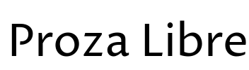 Proza Libre Font Image